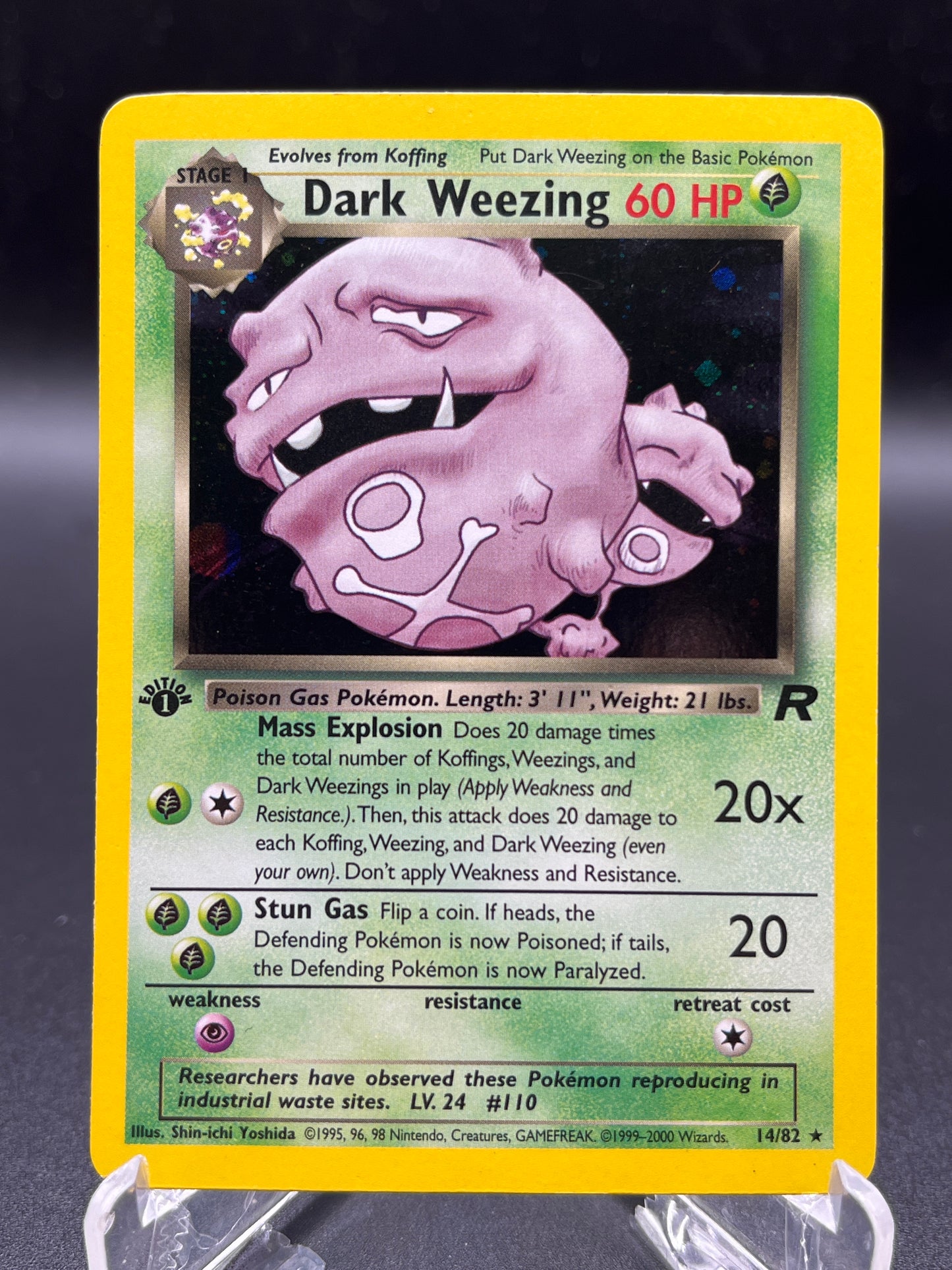Pokémon TCG: 2000 Dark Weezing 14/82 1st Edition Team Rocket Holo