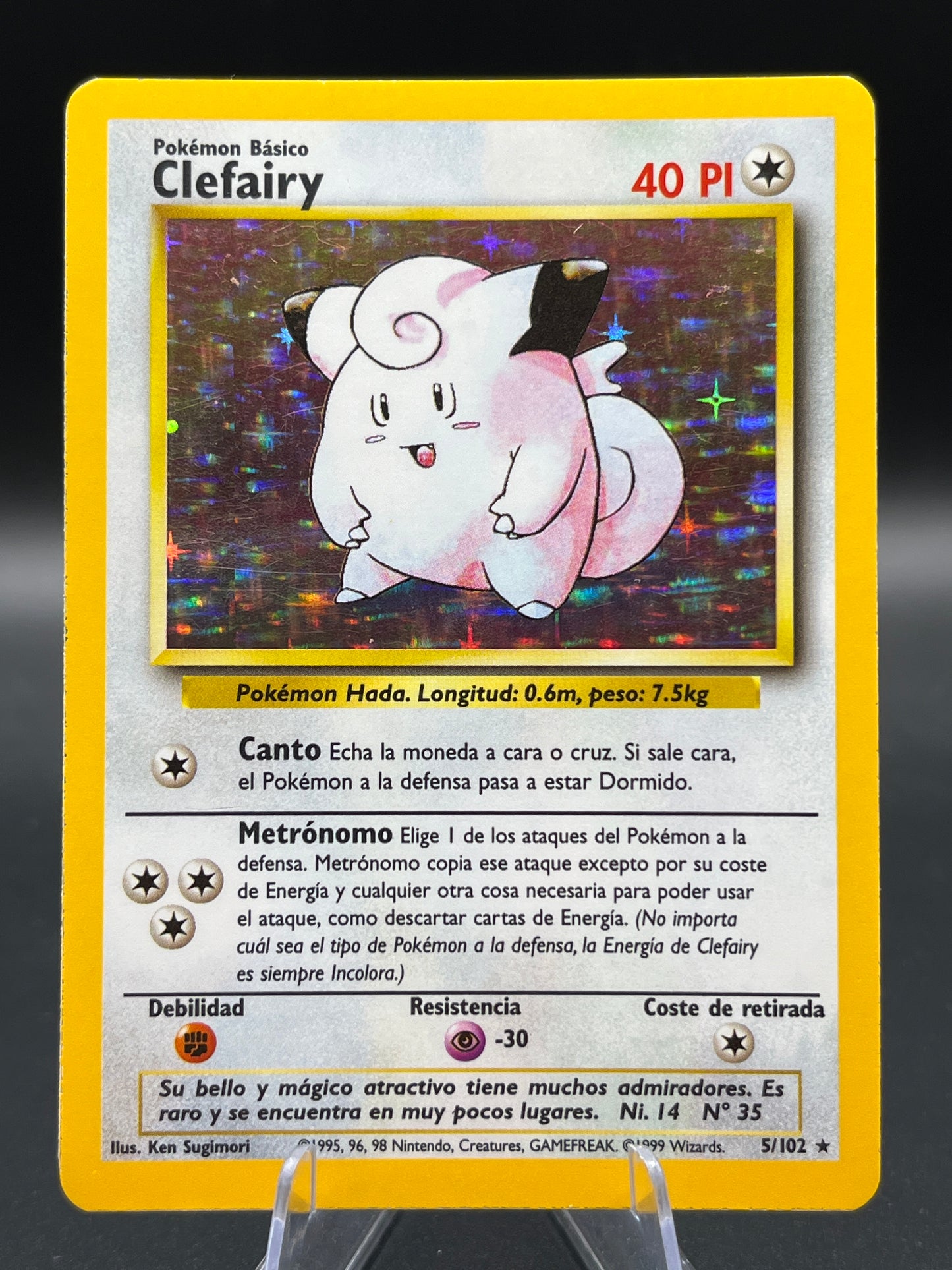 Pokemon TCG: 1999 Spanish Clefairy 5/102 - Base Set