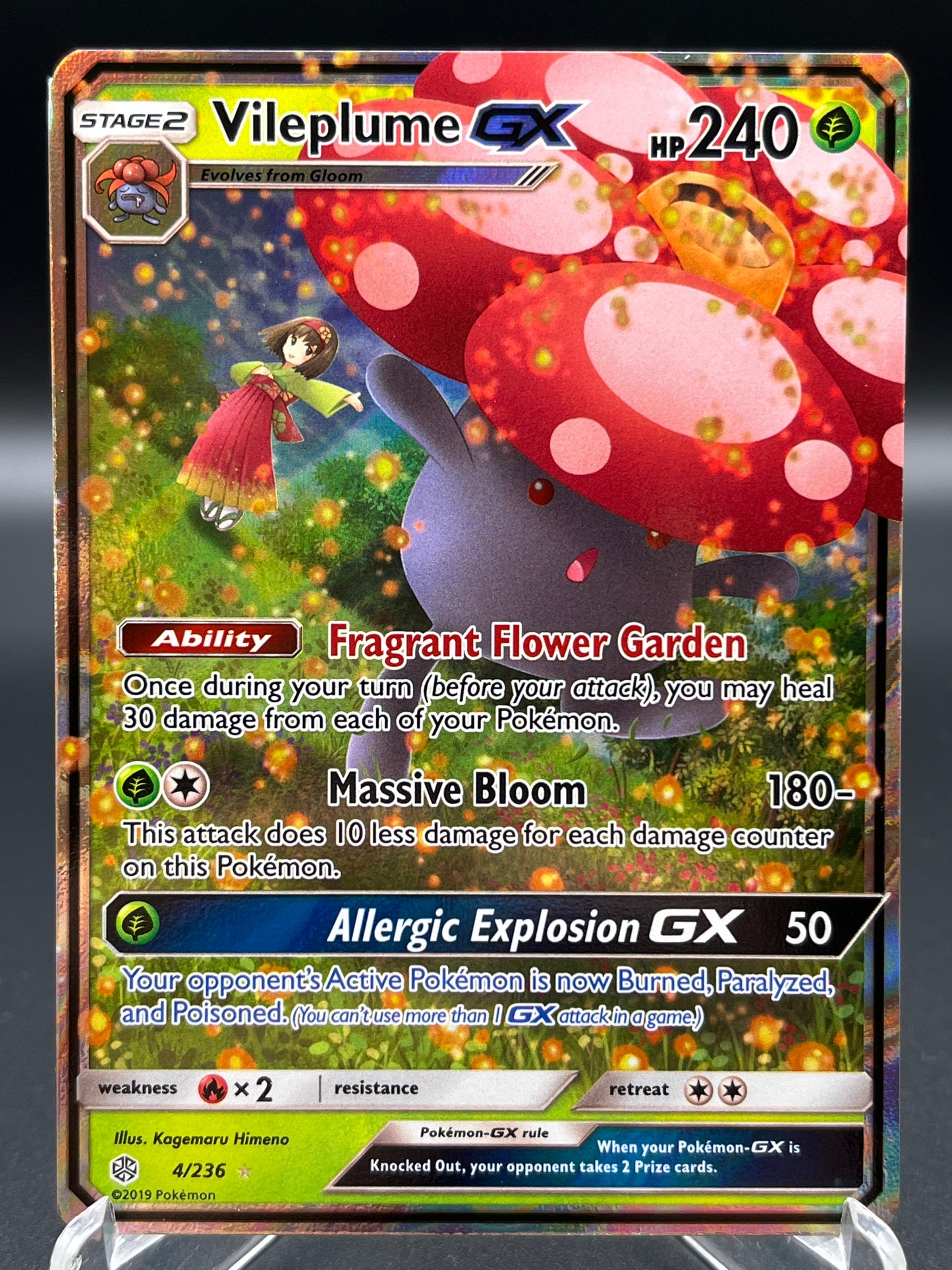 Pokémon TCG: 2019 Vileplume GX 4/236 S&M Cosmic Eclipse