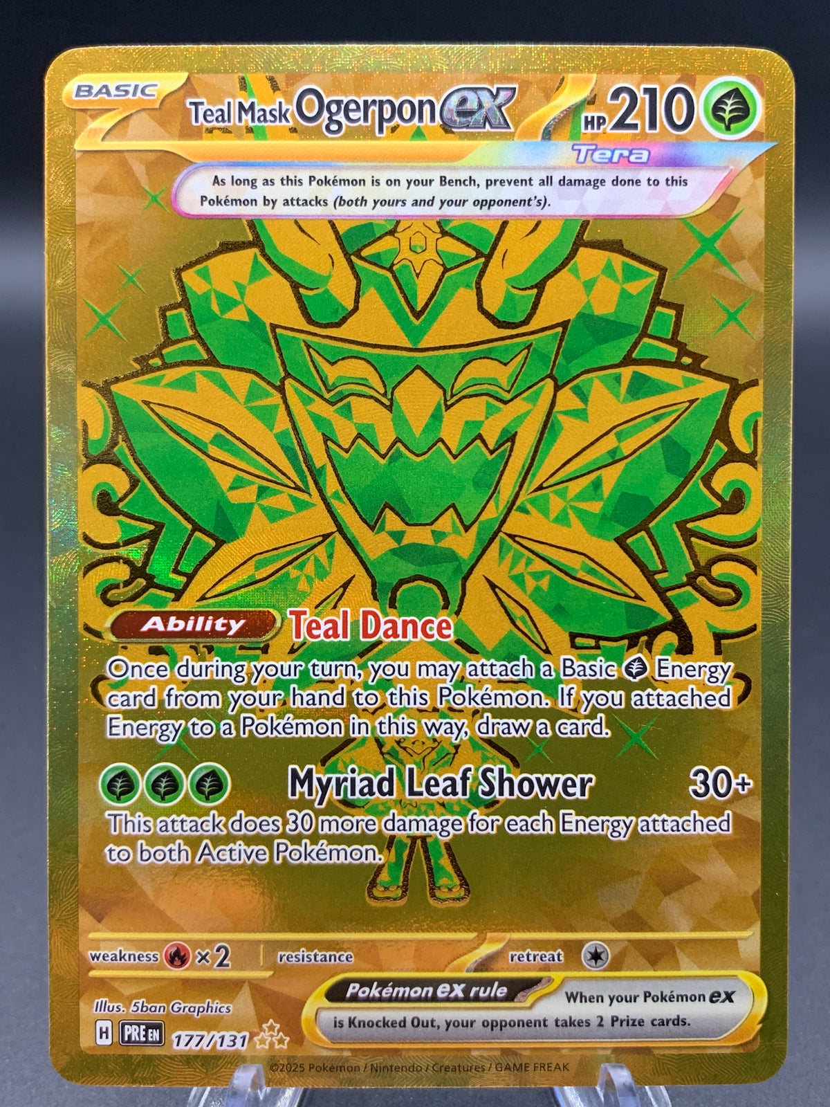 Pokémon TCG: 2025 Teal Mask Ogerpon ex - 177/131 - SV: Prismatic Evolutions