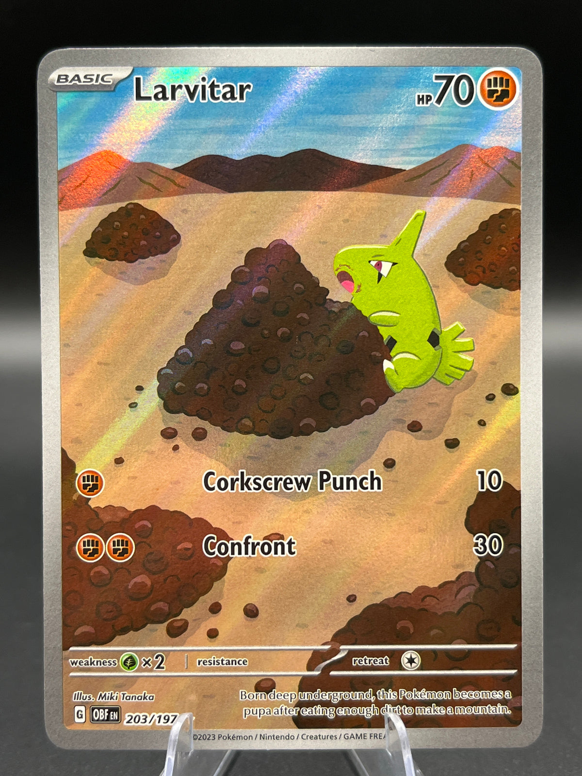 Pokémon TCG: 2023 Larvitar - 203/197 - SV: Obsidian Flames