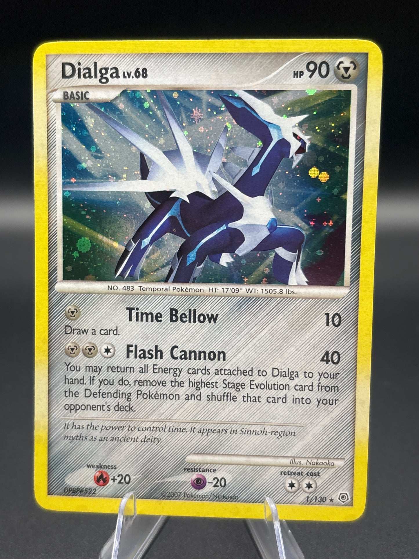 Pokémon TCG: 2007 Dialga 1/130 - Diamond & Pearl Holo