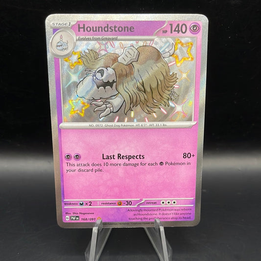 Pokémon TCG: 2024 Houndstone 168/091 SV: Paldean Fates Baby Shiny