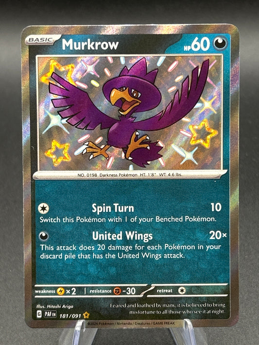 Pokémon TCG: 2024 Murkrow - 181/091 - S&V: Paldean Fates Baby Shiny