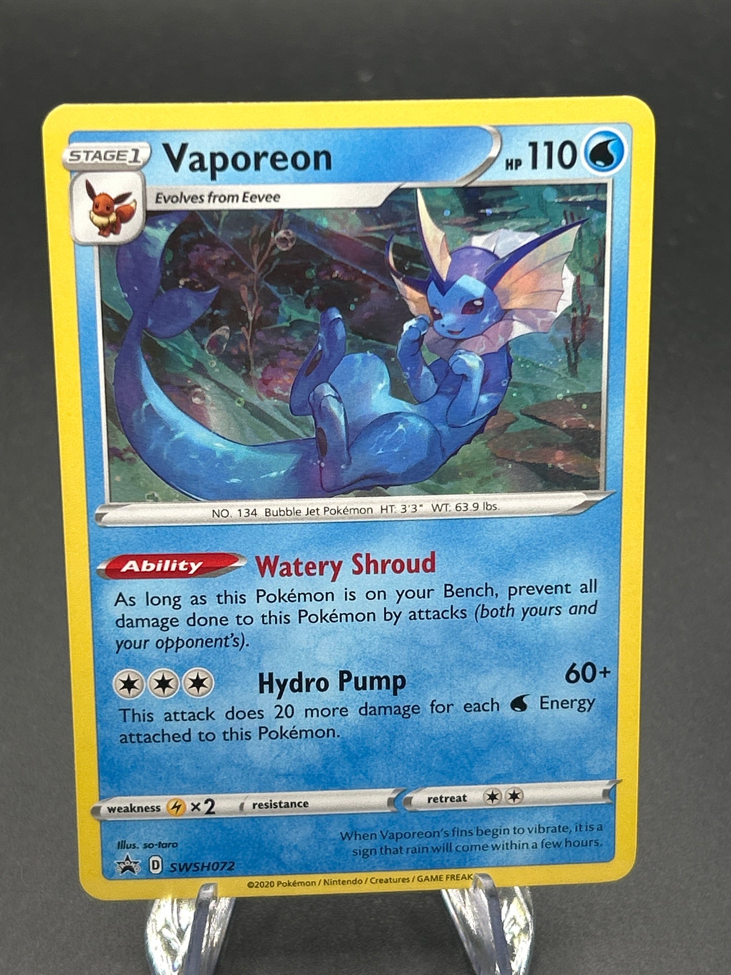 Pokémon TCG: 2020  - Vaporeon - SWSH072 - Promo