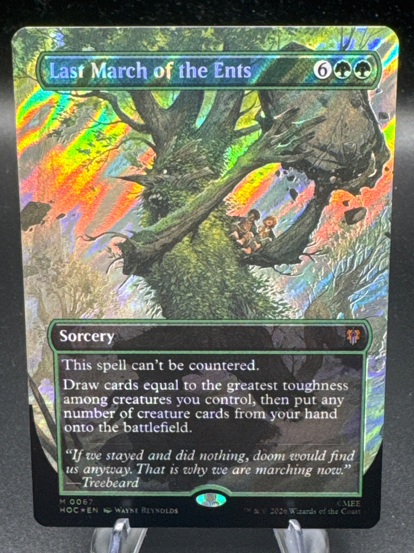 Magic The Gathering: Last March of the Ents (Borderless) (Surge Foil) M 0067 - The Hobbit: Eternal-Legal