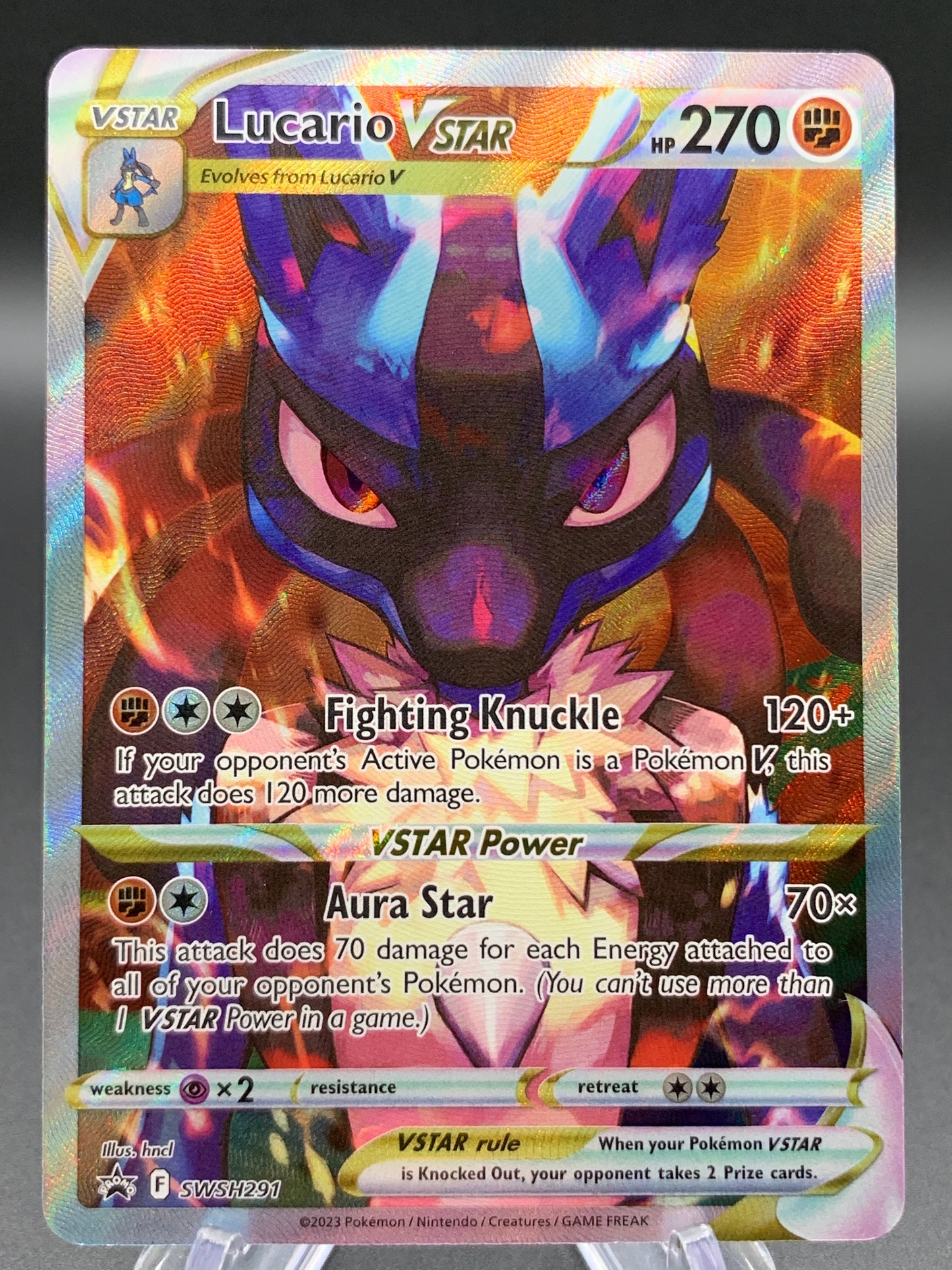 Pokémon TCG: 2023 Lucario VSTAR - SWSH291 - SWSH: Crown Zenith ETB Promo