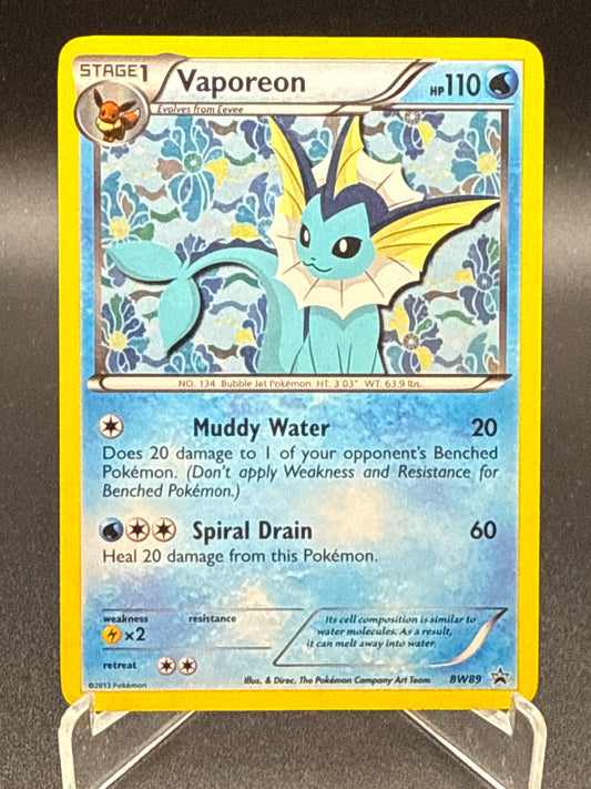 Pokémon TCG: 2013 Vaporeon BW89 BW: Black & White Promos (Damaged)