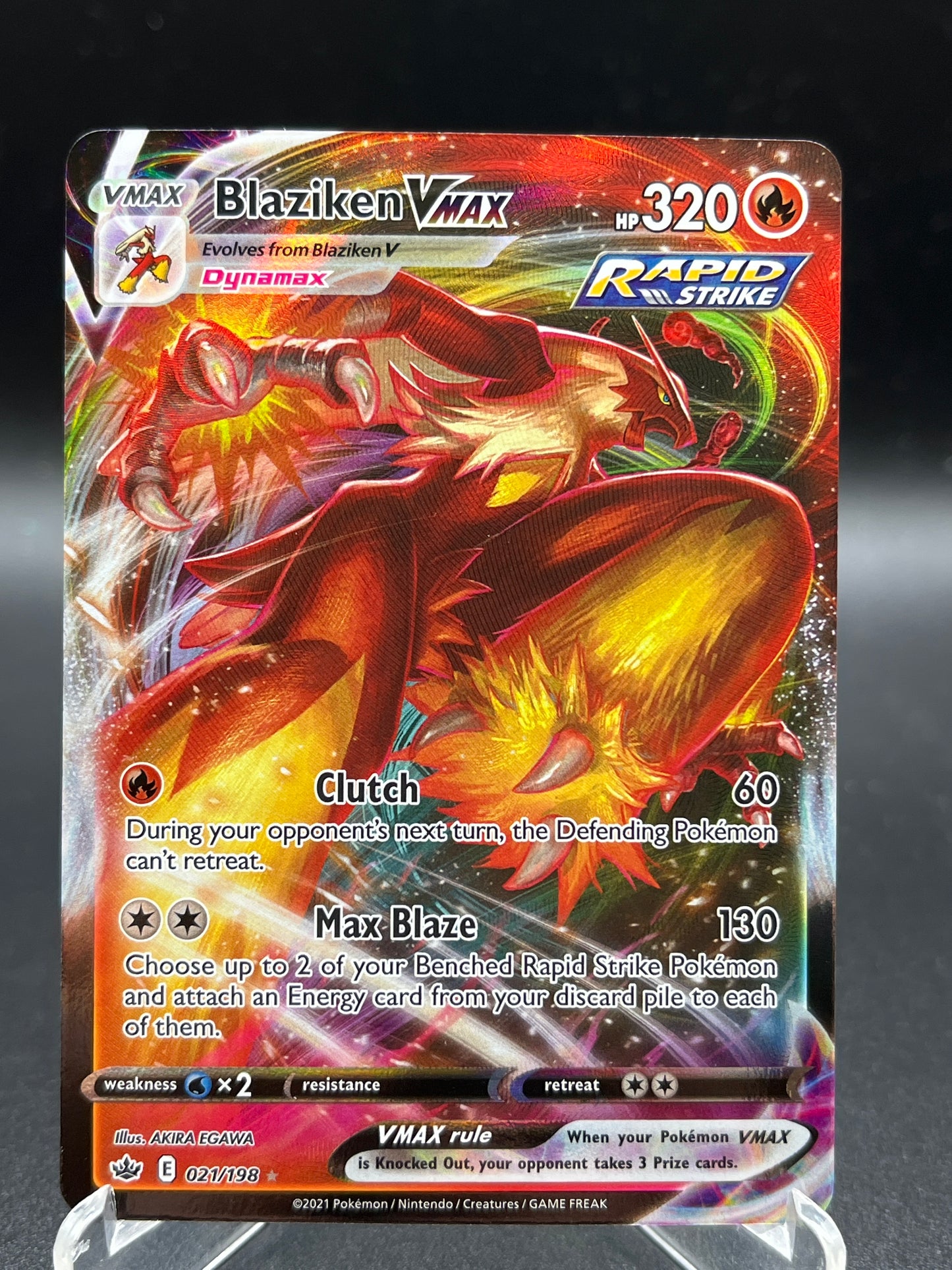 Pokémon TCG: 2021 Blaziken VMAX 021/198 SWSH: Chilling Reign