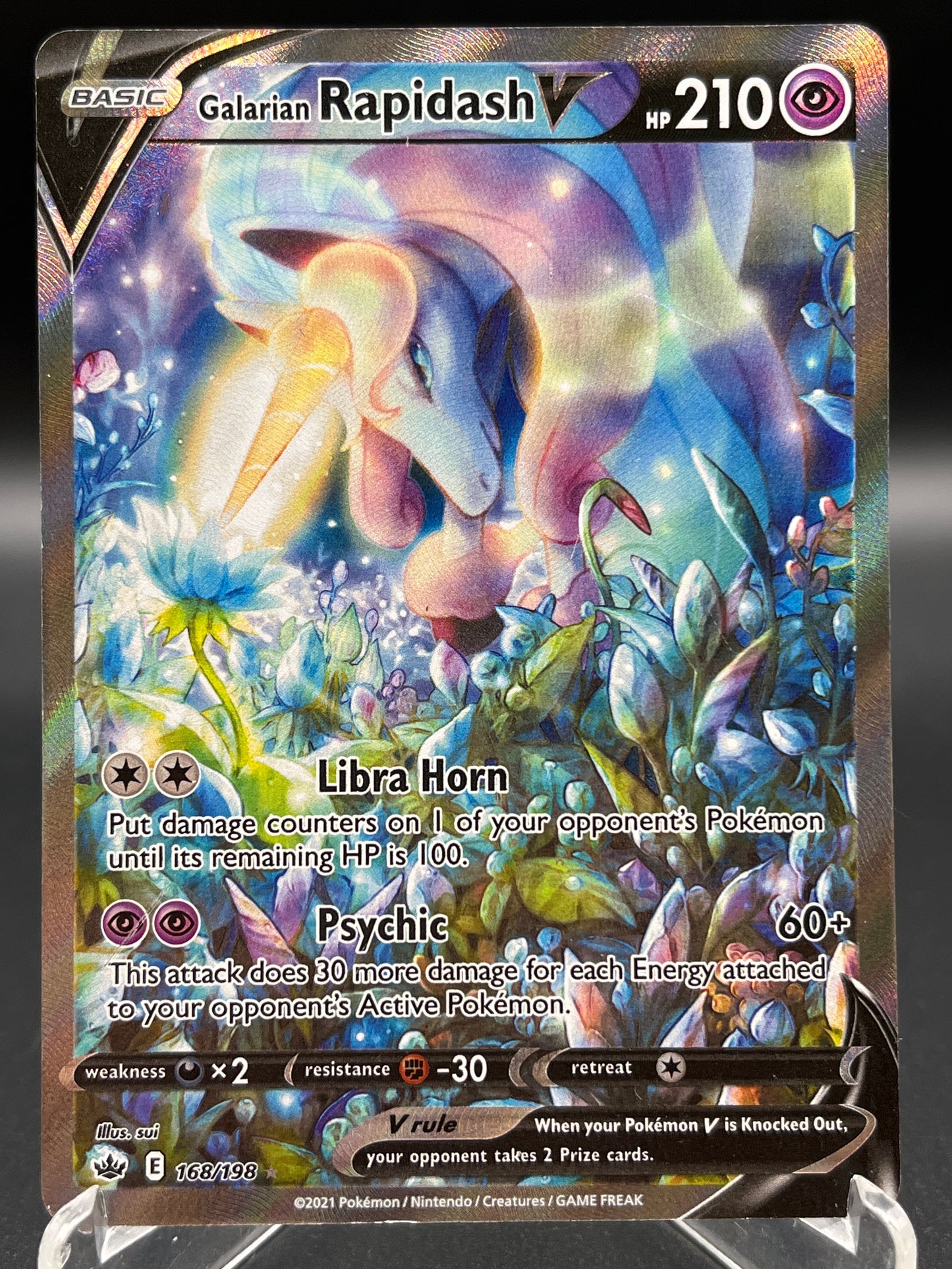 Pokémon TCG: 2021 Galarian Rapidash V 168/198 Chilling Reign Alt Art