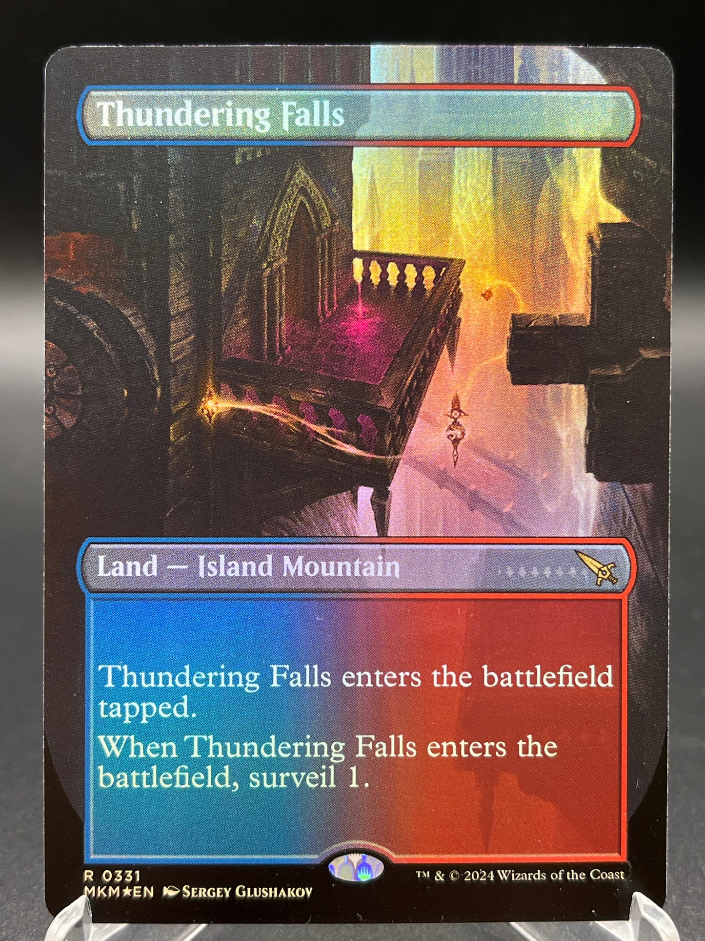 MTG TCG: Thundering Falls (Borderless) Foil R 0331 - Murders at Karlov Manor
