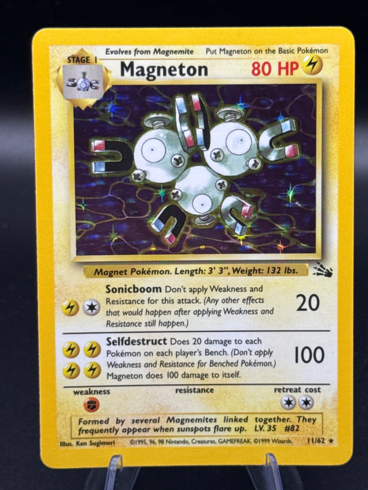 Pokémon TCG: 1999 Magneton 11/62 Fossil Unlimited Holo
