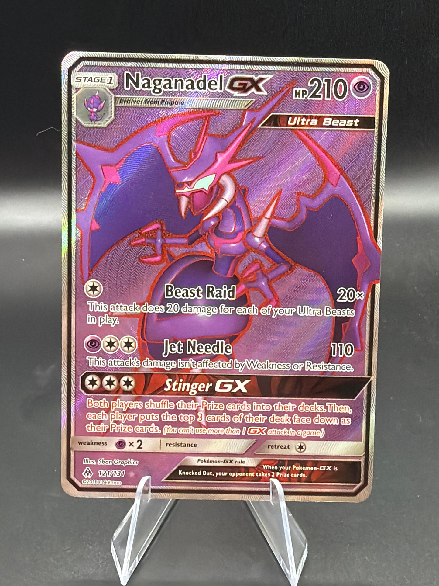 Pokémon TCG: Naganadel GX 121/131 SM: Forbidden Light
