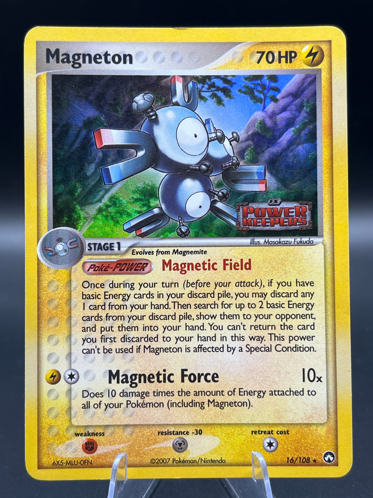 Pokémon TCG: 2007 Magneton 16/108 Ex Power Keepers Stamped Reverse Holo