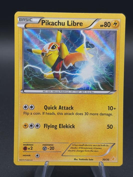 Pokémon TCG: 2016 Pikachu Libre - 30/30 - XY Trainer Kit: Pikachu Libre & Suicune (damaged)