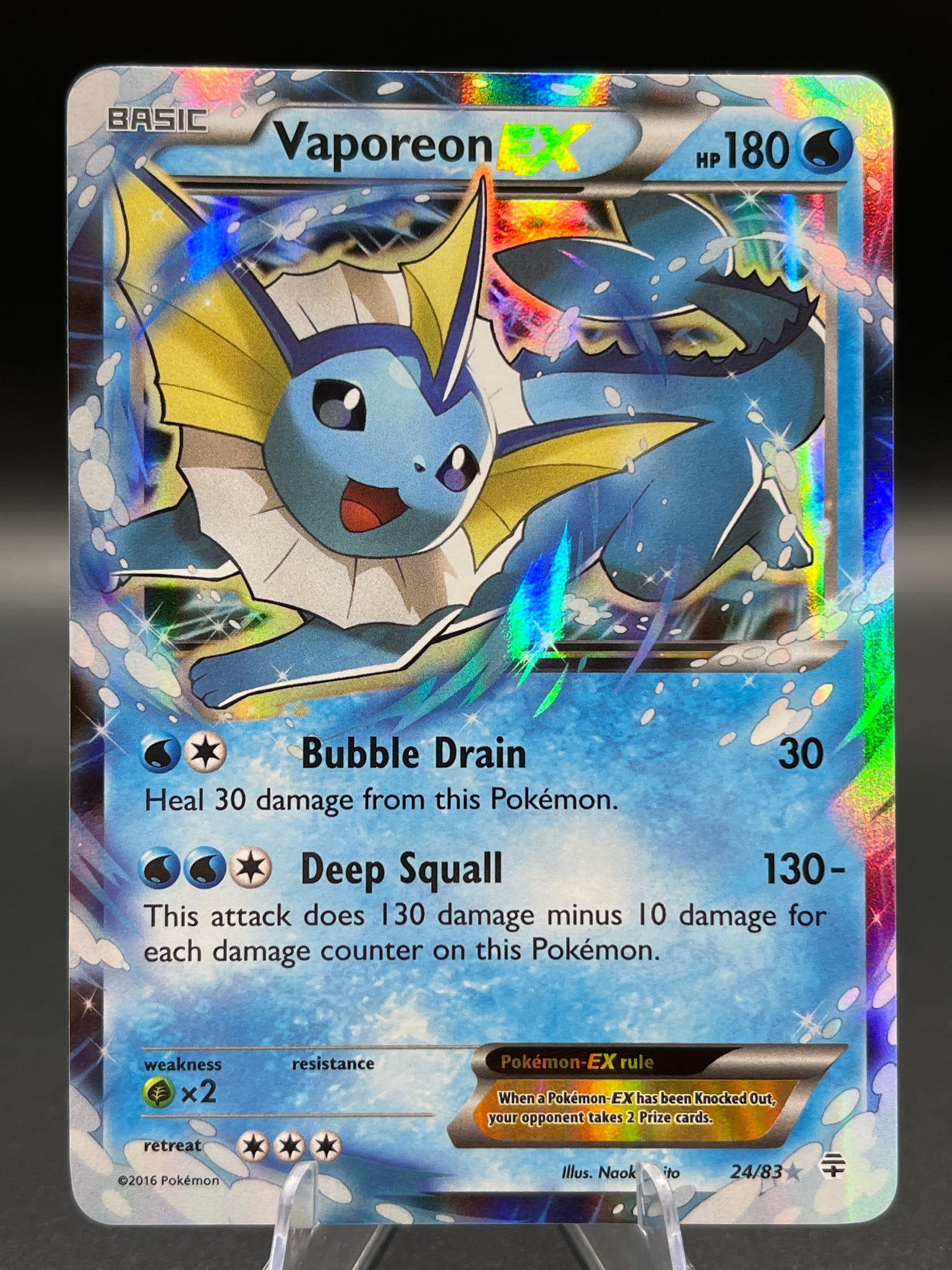 Pokémon TCG: 2016 Vaporeon ex - 24/83 - XY: Generations