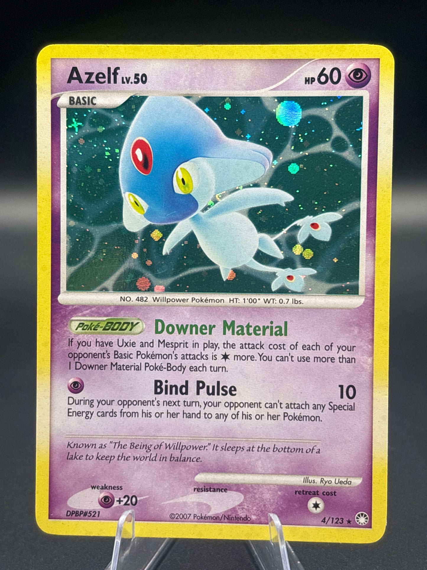 Pokémon TCG: 2008 Azelf 4/123 Mysterious Treasures Holo