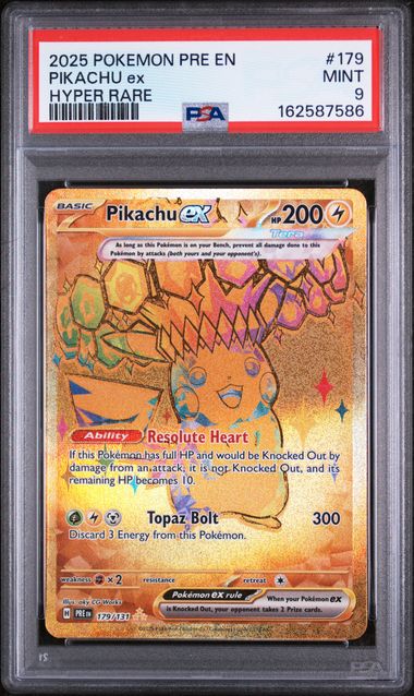PSA 9 Pokémon TCG: 2024 Pikachu ex 179/131 S&V: Prismatic Evolutions