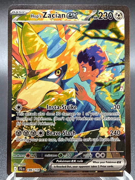 Pokémon TCG: 2025 Hop's Zacian ex 186/159 SV: Journey Together