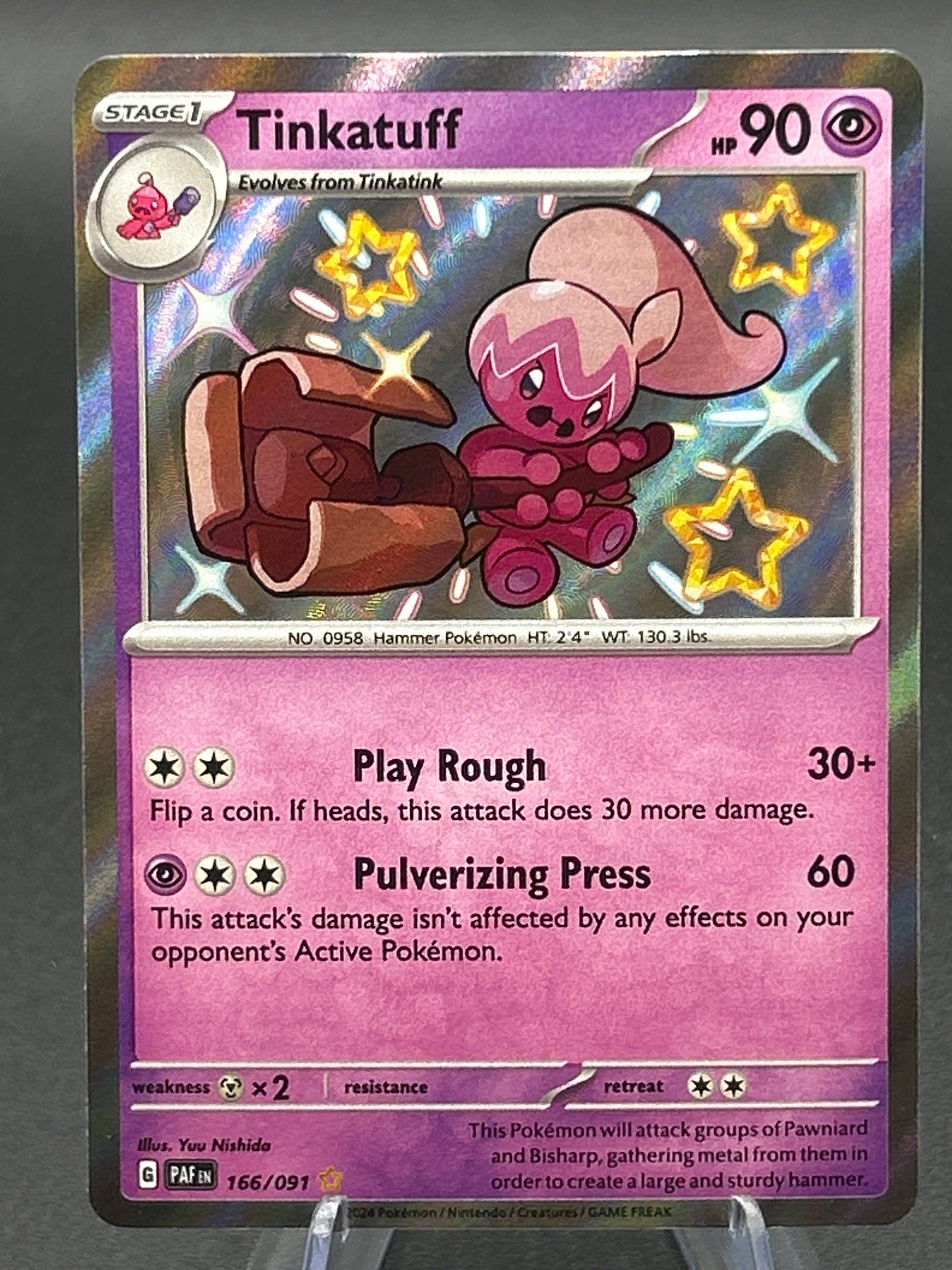 Pokémon TCG: 2024 Tinkatuff - 166/091 - S&V: Paldean Fates Baby Shiny