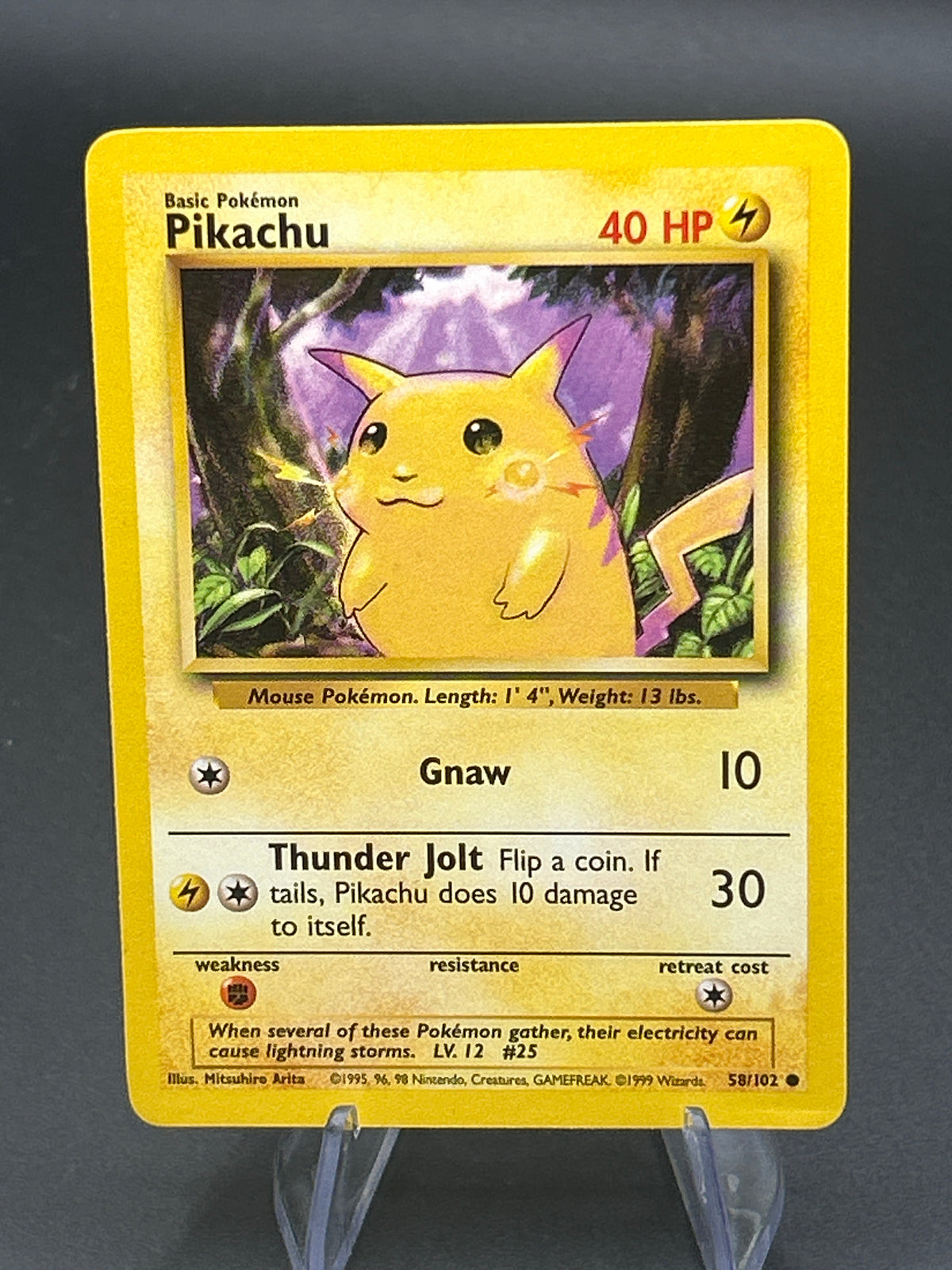 Pokémon TCG : 1999 Pikachu - 58/102 - Base Set