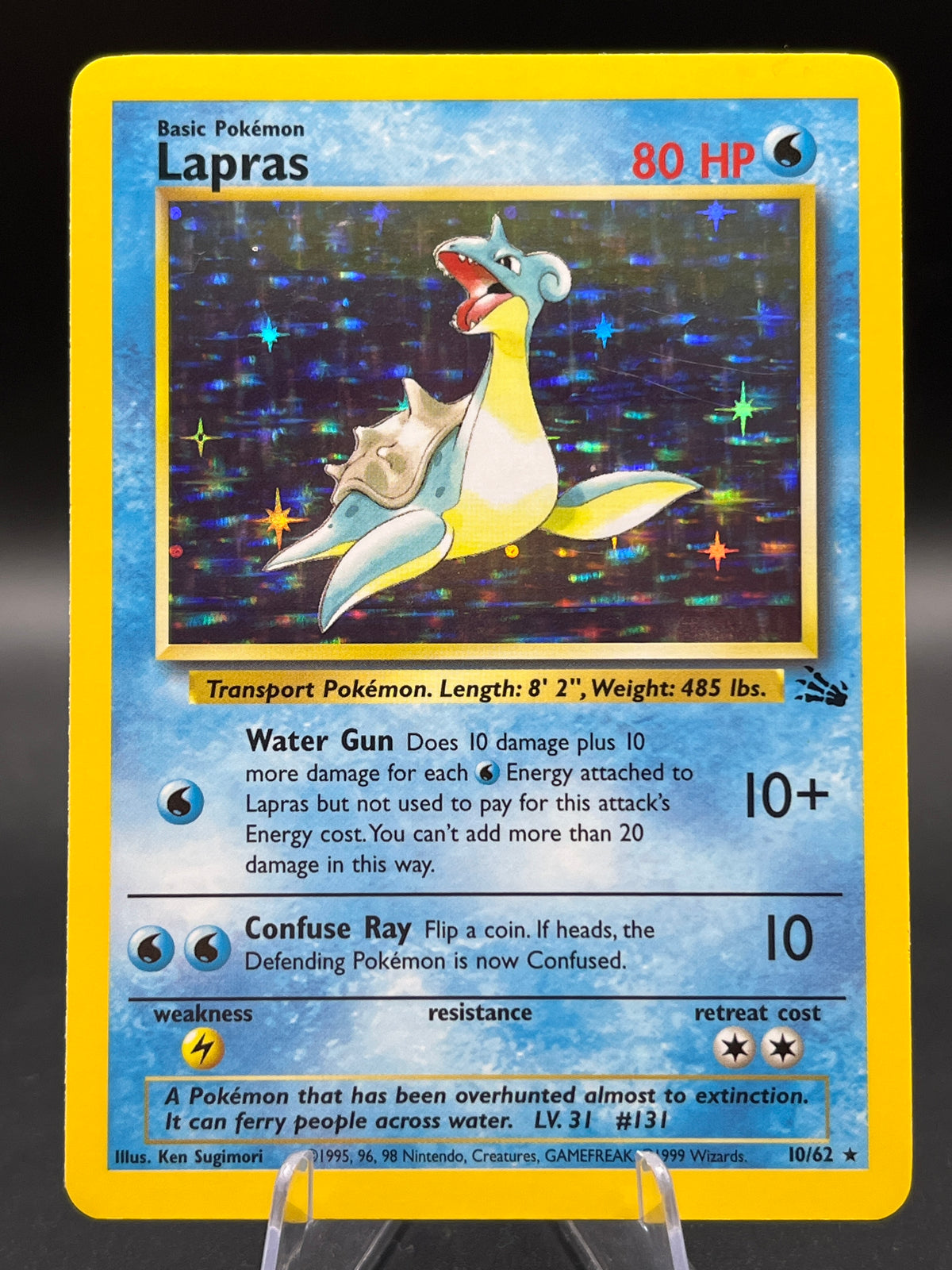 Pokémon TCG: 1999 Lapras - 10/62 - Fossil Unlimited Holo