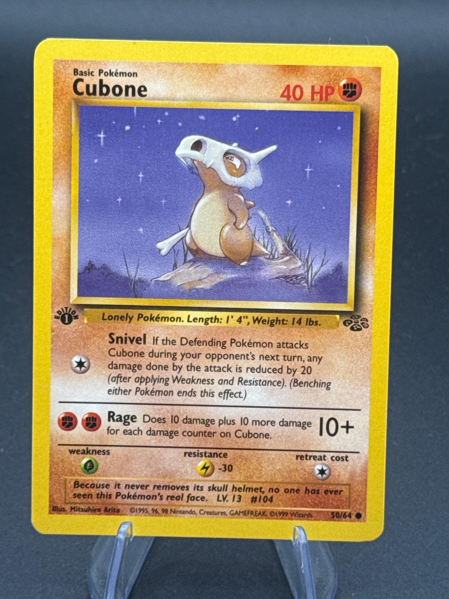 Pokémon TCG: 1999 1st Edition Cubone 50/64 Jungle