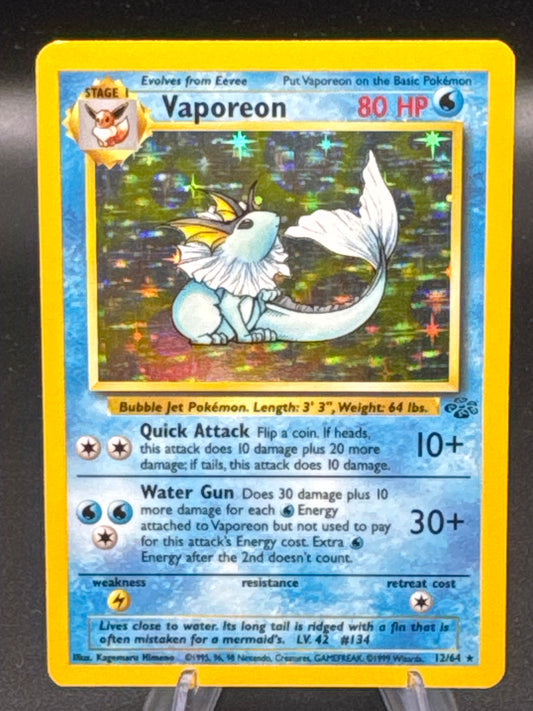 Pokémon TCG: 1999 Vaporeon - 12/64 - Jungle Unlimited Holo