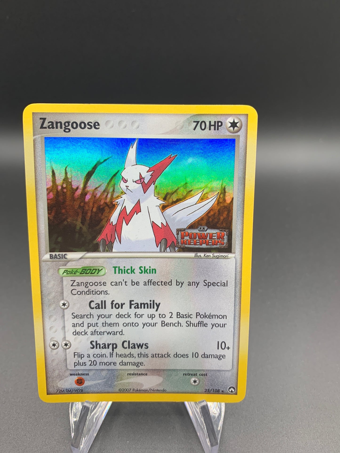 Pokémon TCG: 2007 Zangoose - 25/108 - PK: Power Keepers Stamp
