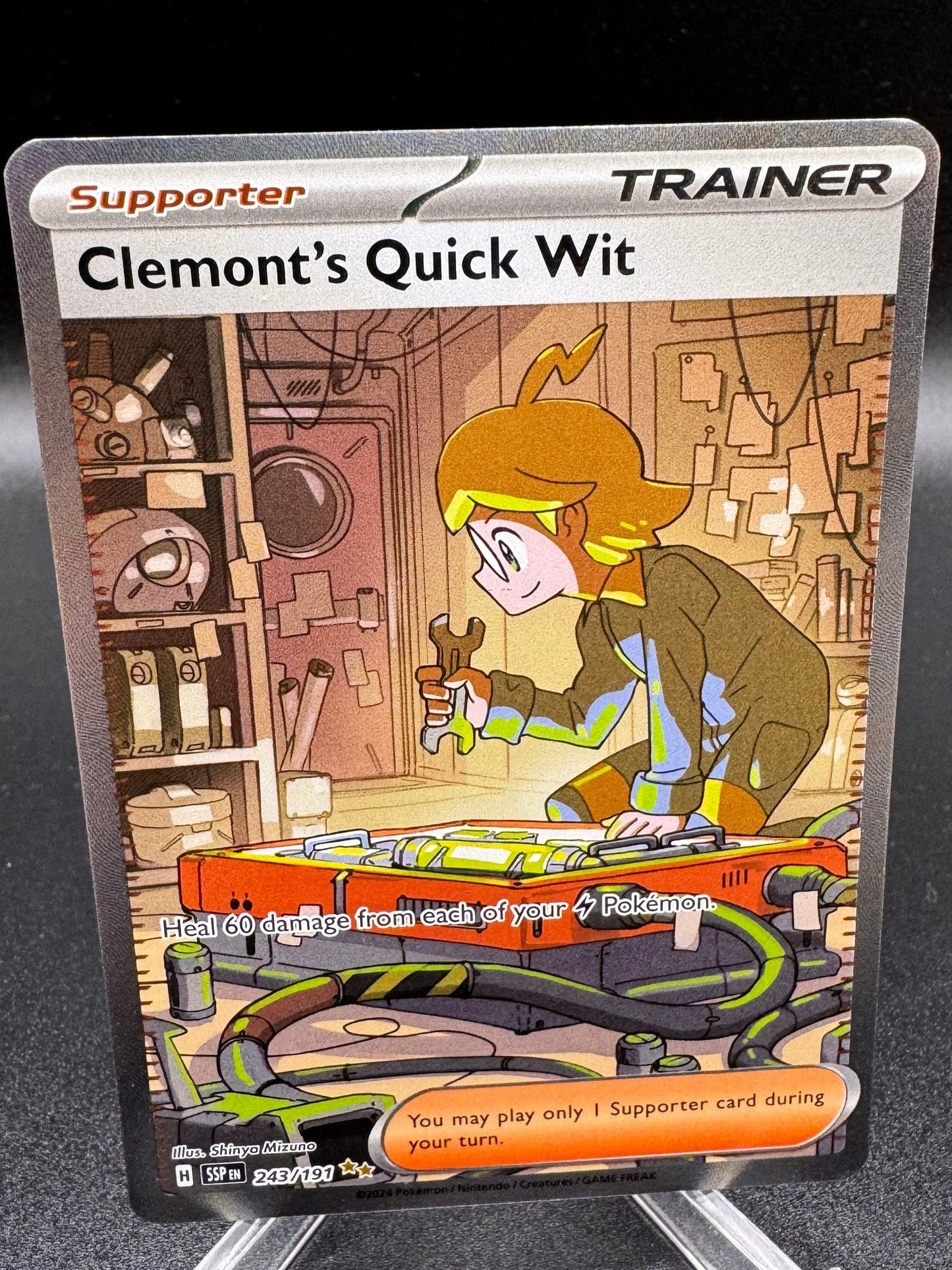 Pokémon TCG: 2024 - Clemont's Quick Wit - 243/191 - SV: Surging Sparks