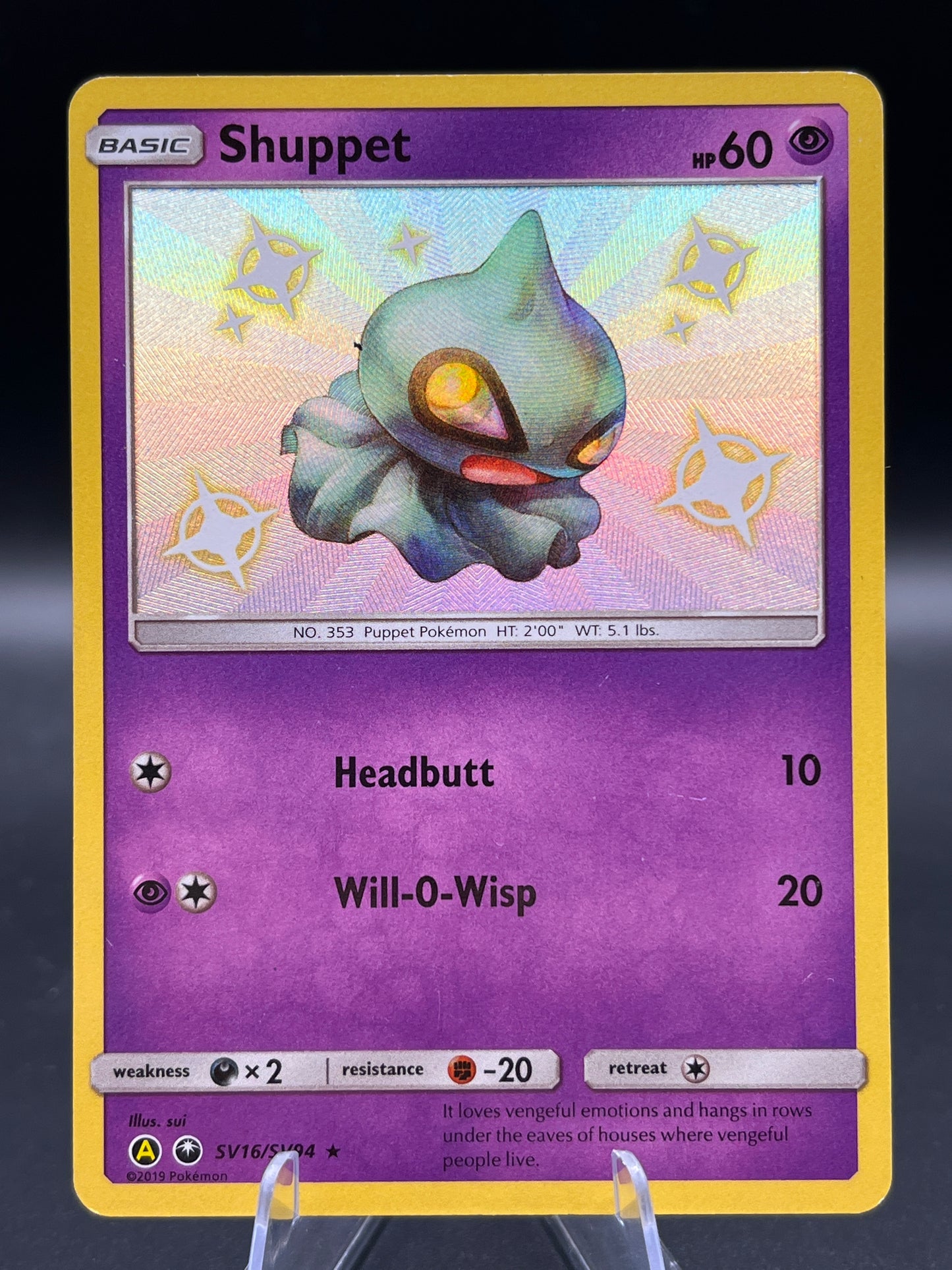 Pokémon TCG: 2019 Shuppet SV16/SV94 - Hidden Fates: Shiny Vault