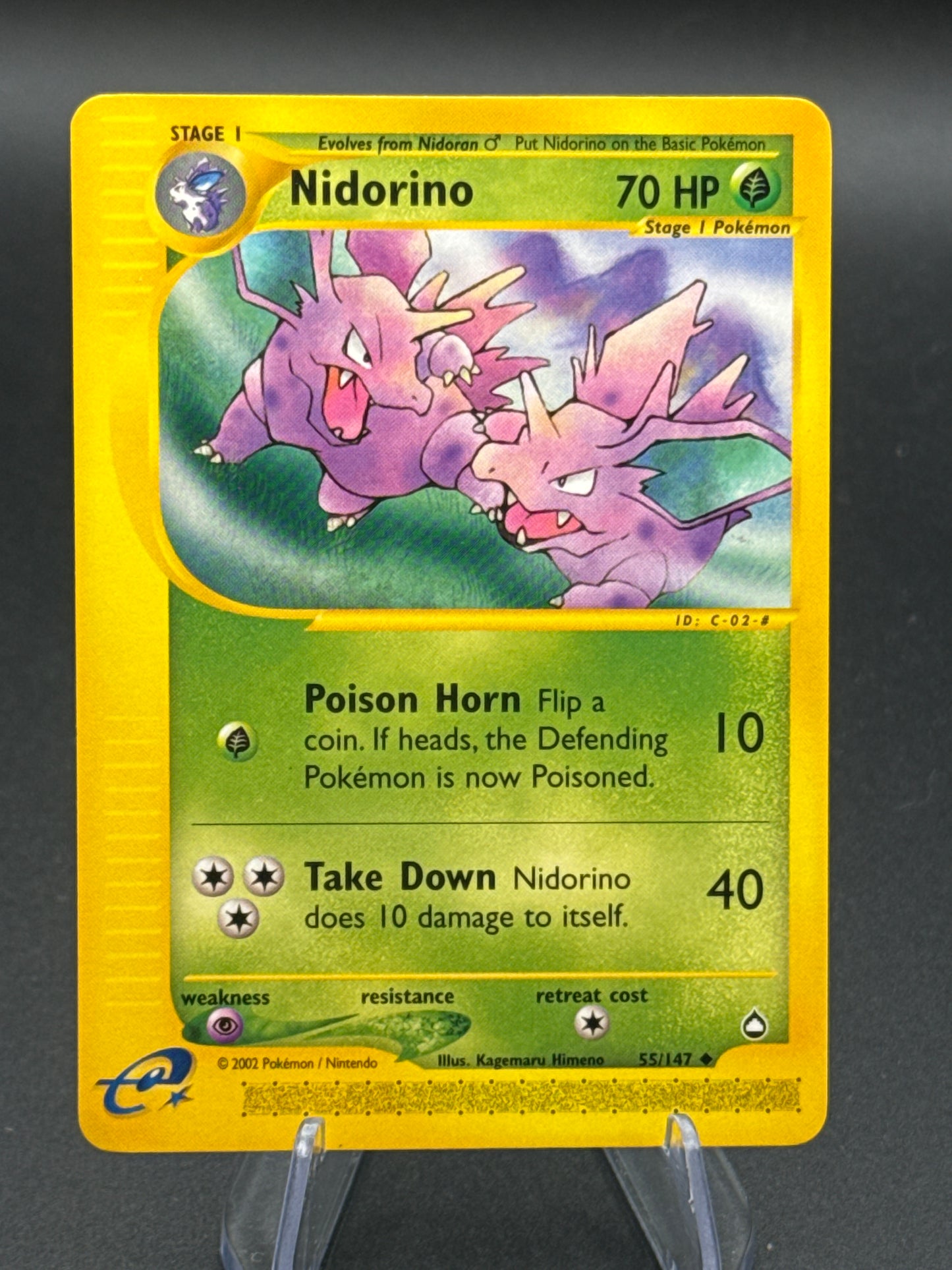 Pokémon TCG: 2002 Nidorino 55/147 E-Card: Aquapolis