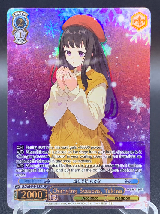 Weiss Schwarz TCG: Changing Seasons, Takina LRC-WE47-E44LRP LRP : Lycoris Recoil