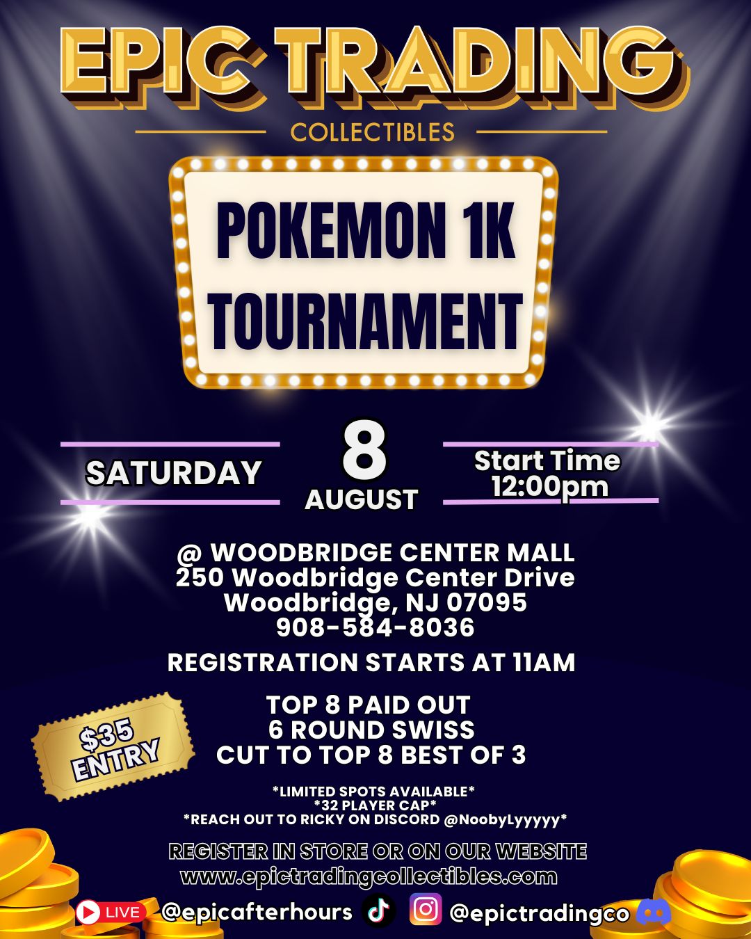 EPIC Pokémon 1K Tournament - Saturday 08/8/2026 - Woodbridge