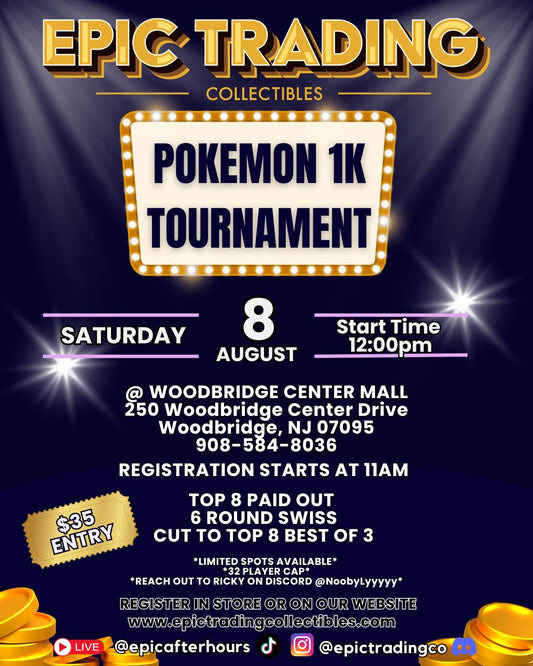 EPIC Pokémon 1K Tournament - Saturday 08/8/2026 - Woodbridge