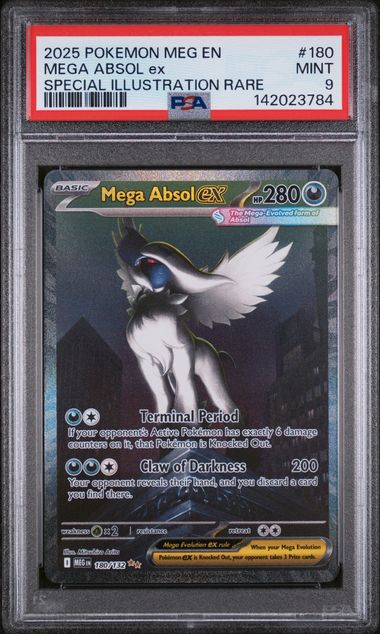 PSA 9 Pokémon TCG: 2025 Absol 180/132 MEG: Mega Evolution