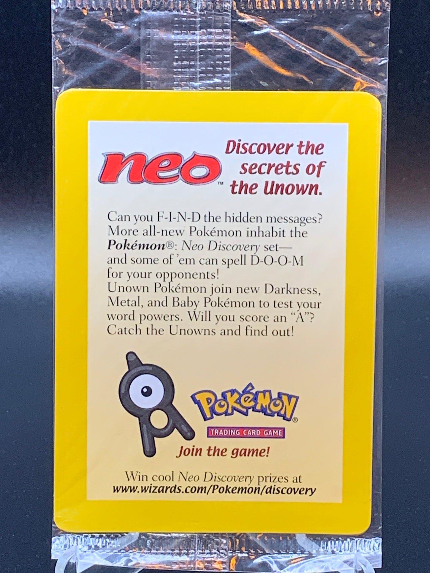 Pokémon TCG: 2001 Entei : Neo Discovery Black Star Promo Sealed