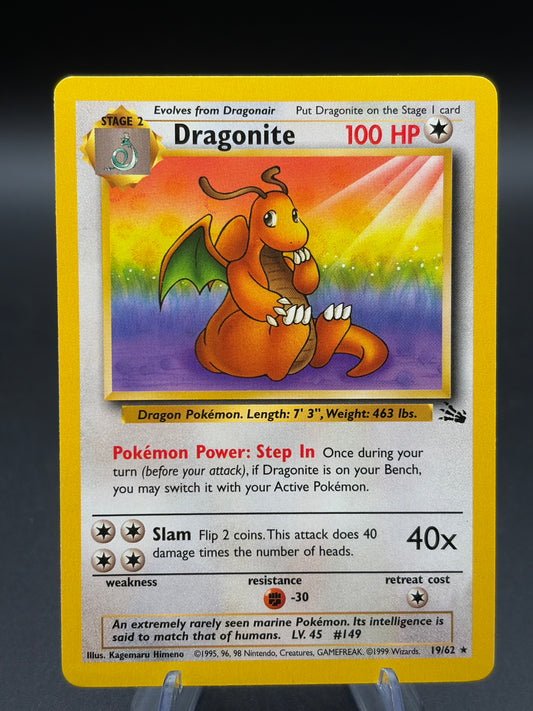 Pokémon TCG: 1999 Dragonite 19/62 Fossil Non-holo