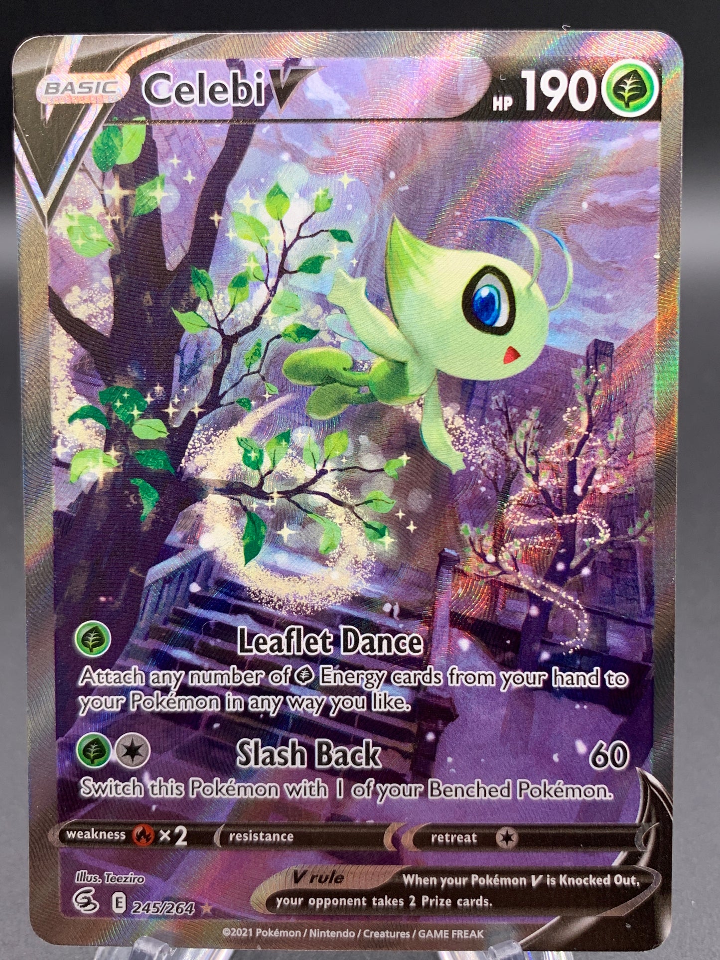 Pokémon TCG: 2021 Celebi V - 245/264 - SWSH: Fusion Strike
