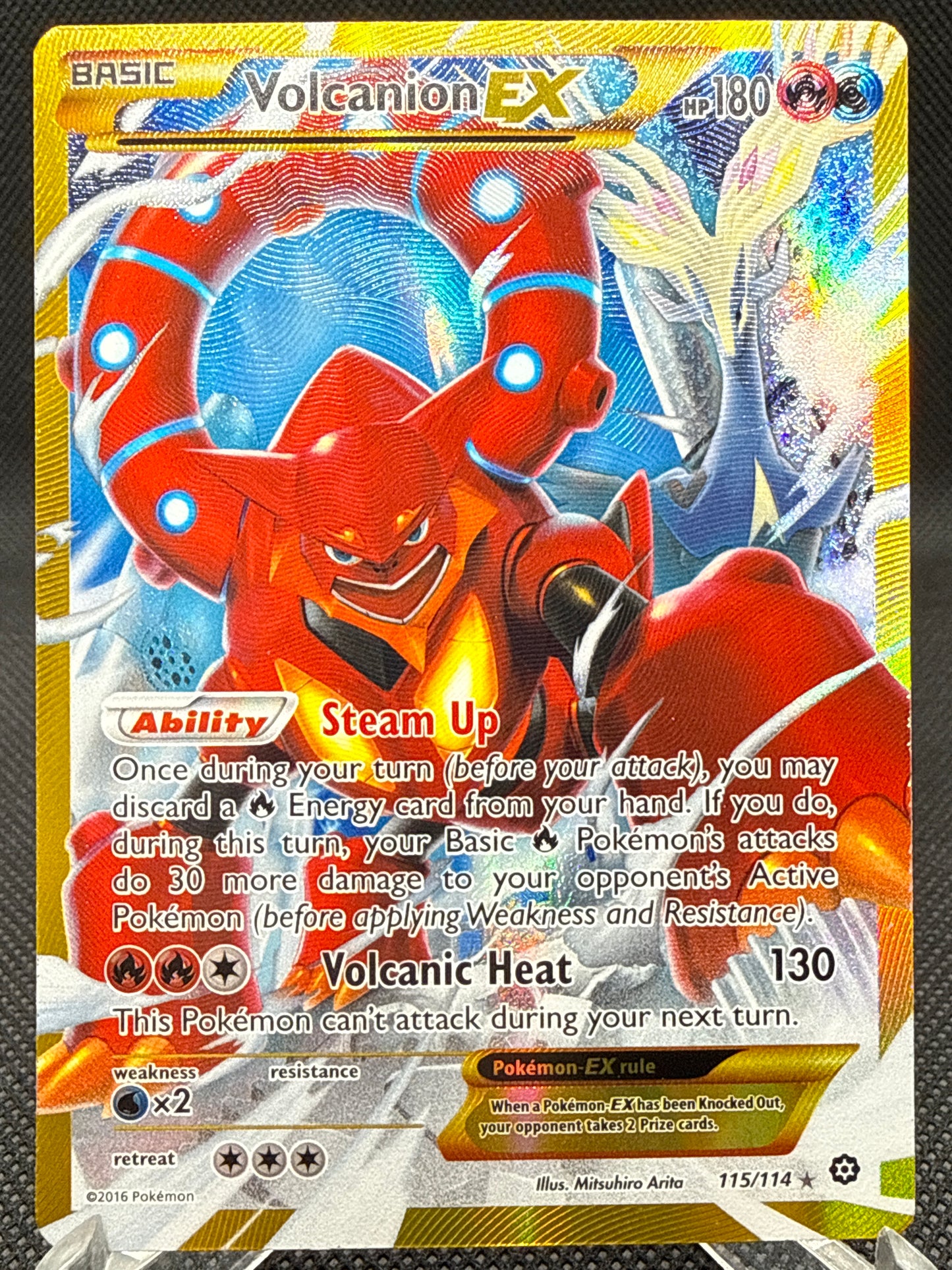 Pokémon TCG: 2016 Volcanion EX 115/114 XY: Steam Siege