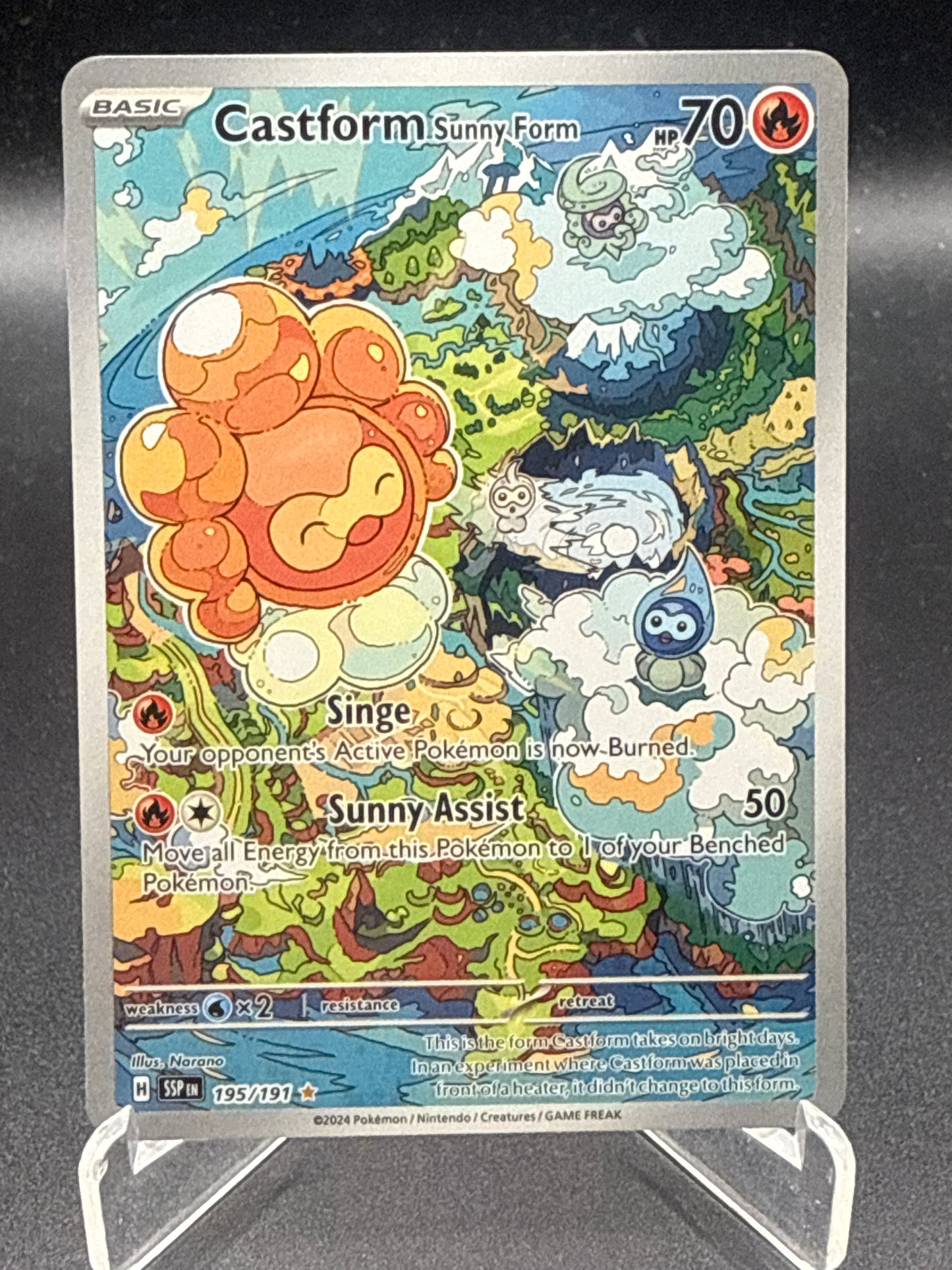 Pokémon TCG: 2024 Castform Sunny Form - 195/191 - SV: Surging Sparks