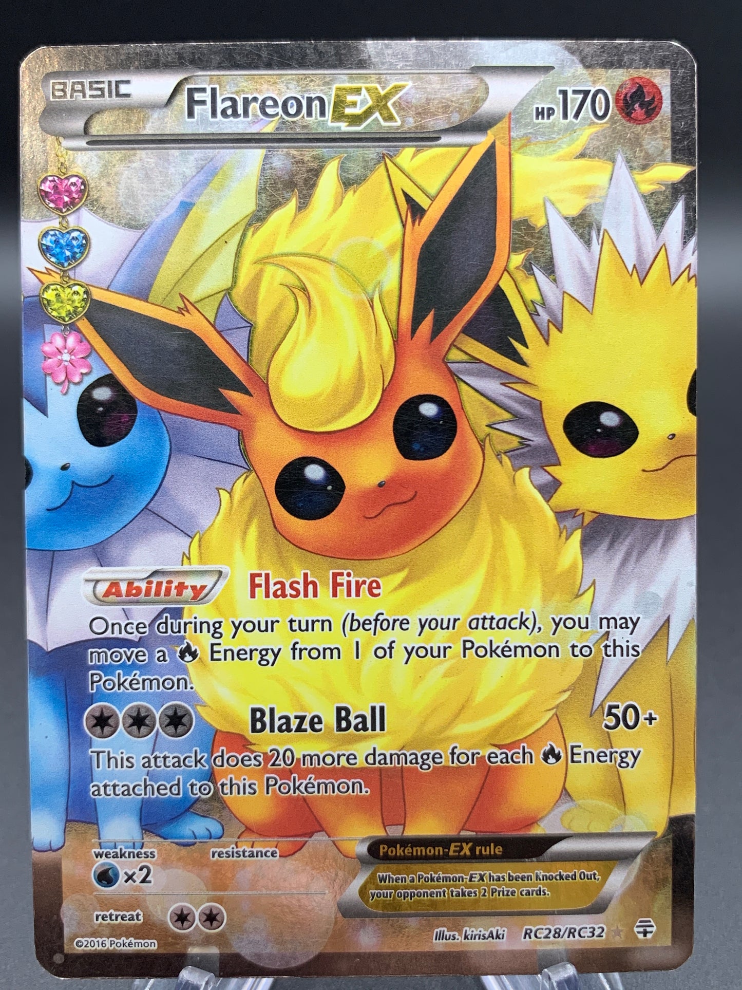Pokémon TCG: 2016 Flareon EX - RC28/RC32 - XY: Generations Radiant Collection