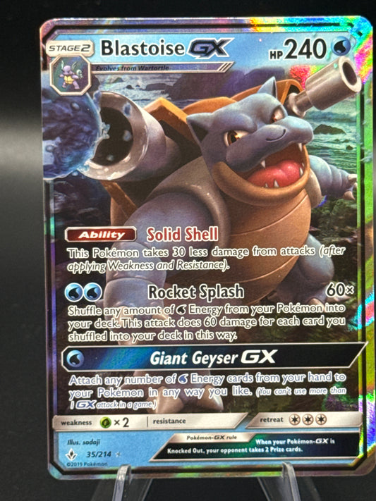 Pokémon TCG: 2019 Blastoise GX - 35/214 - S&M: Unbroken Bonds