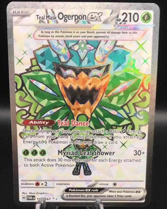 Pokémon TCG: 2024 Teal Mask Ogerpon ex - 190/167 - SV: Twilight Masquerade