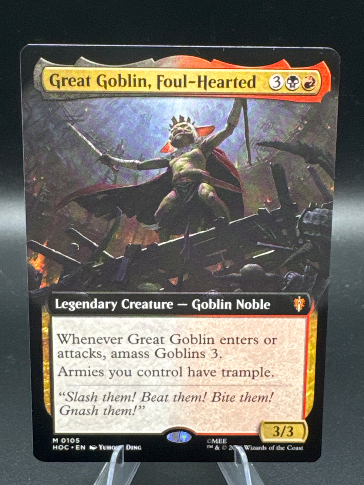 MTG TCG:  Great Goblin, Foul-Hearted (Extended Art) - 0105 - The Hobbit: Eternal-Legal (HOC)