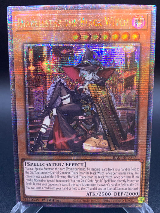 Yu-Gi-Oh! TCG: Diabellstar the Black Witch Quarter Century Secret Rare RA04-EN047 Quarter Century Stampede