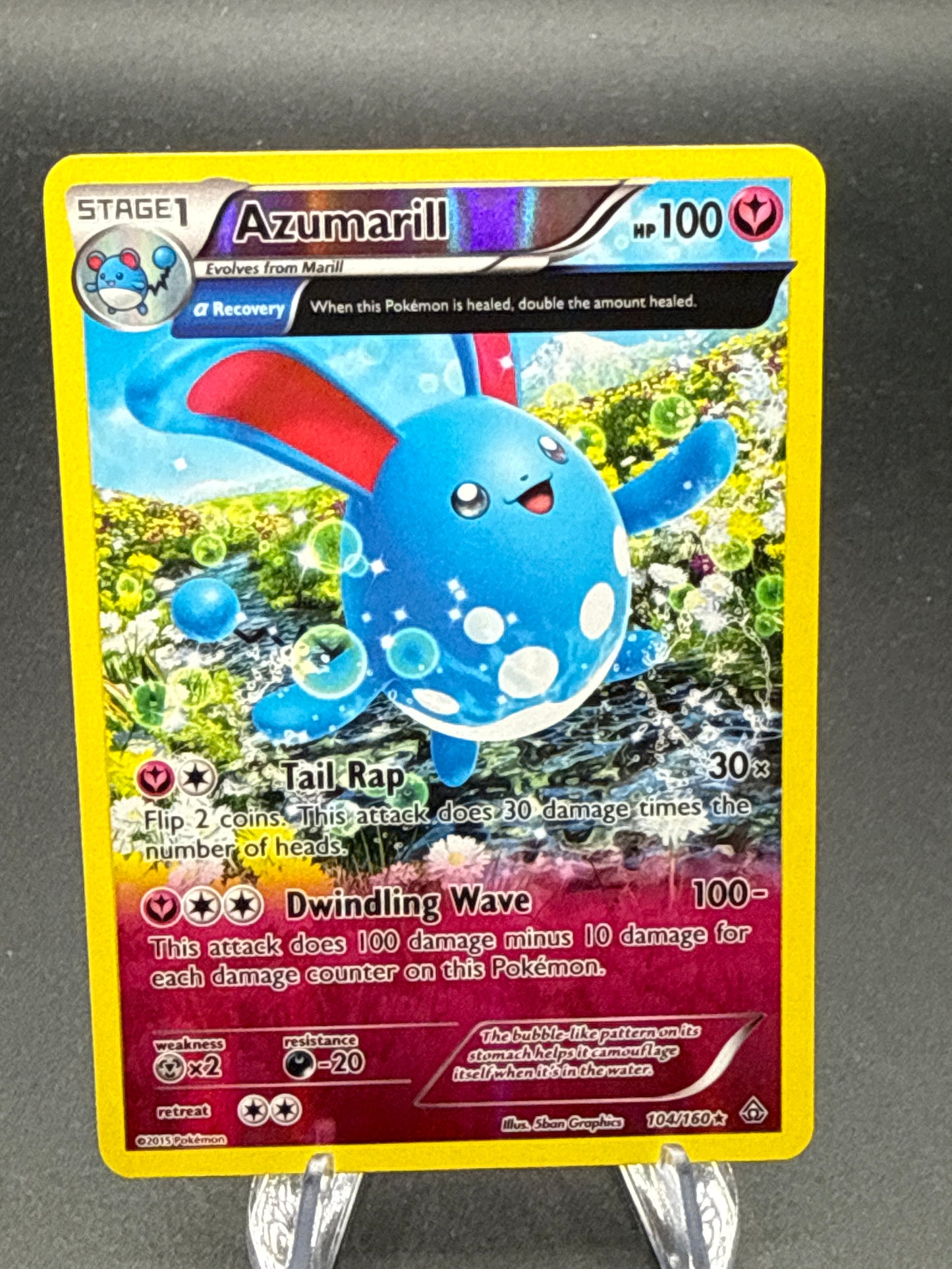 Pokémon TCG: 2014 Azumarill (Alpha) 104/160 XY: Primal Clash Reverse Holo
