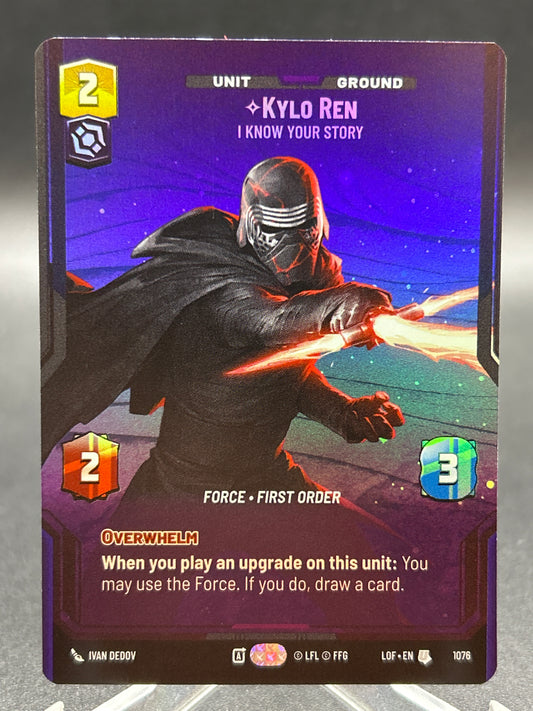 Star Wars TCG: Kylo Ren - I Know Your Story (Prestige Foil) - Legends of the Force (LOF)