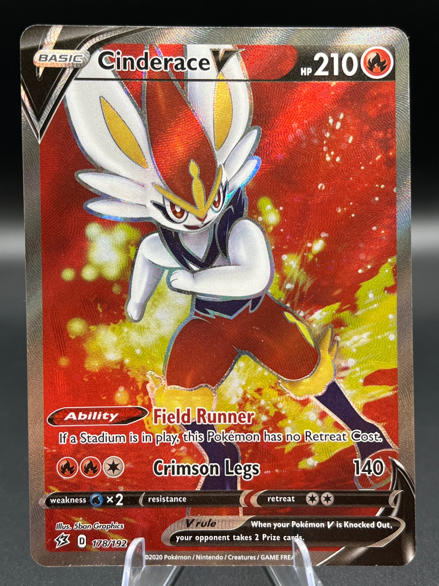 Pokémon TCG: 2019 Cinderace V 178/192 S&S: Rebel Clash