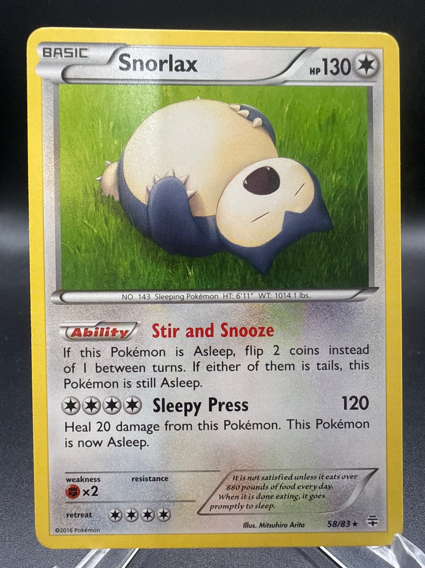 Pokémon TCG: 2016 - Snorlax - 58/83 - XY: Generations